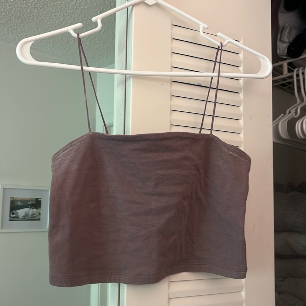 purple cropped tank